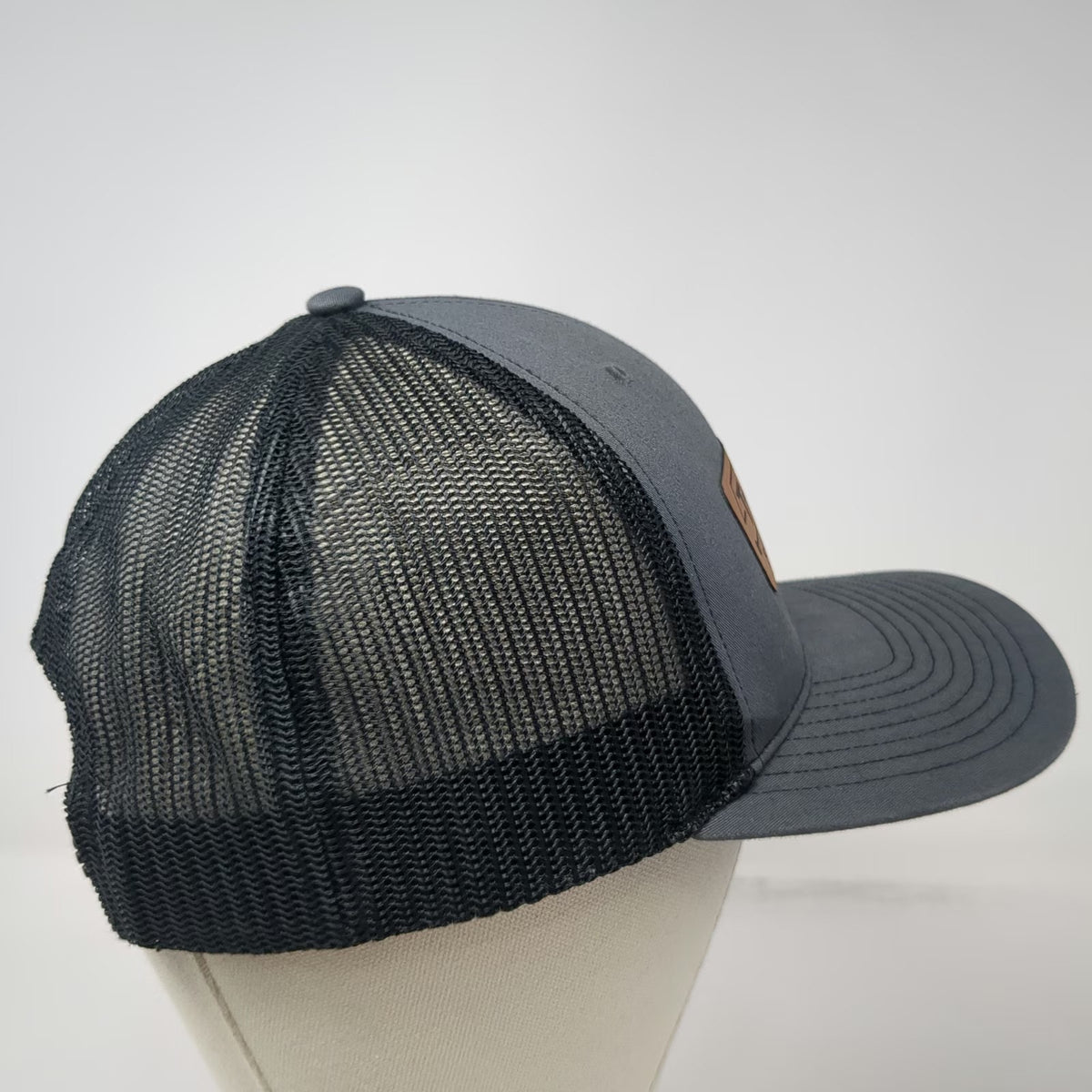 Richardson Trucker Hat Gray One Size Snapback T-Zers Shirt Shop Patch Mesh 112