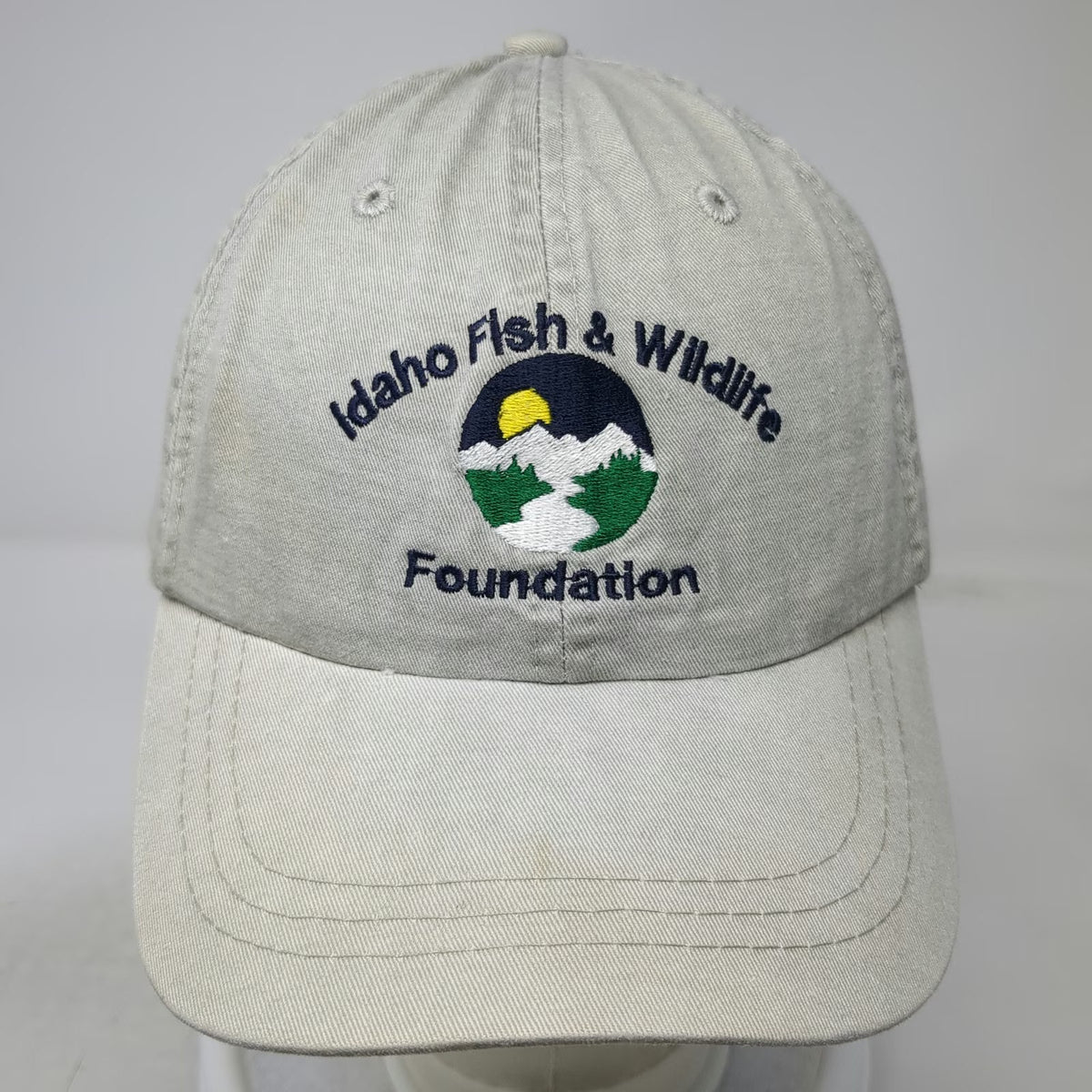 Meridian Idaho Fish & Wildlife Foundation Hat Beige One Size Baseball Cap Strap