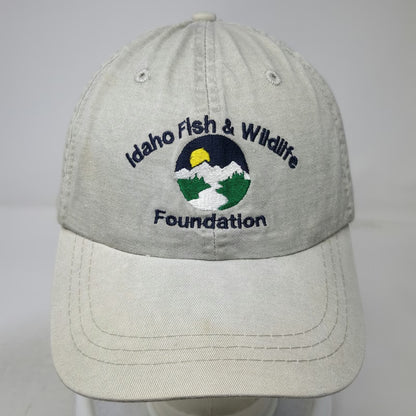 Meridian Idaho Fish & Wildlife Foundation Hat Beige One Size Baseball Cap Strap