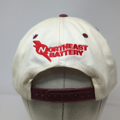Toppers Snapback White Red One Size Trojan Battery Company Green Underbrim Hat