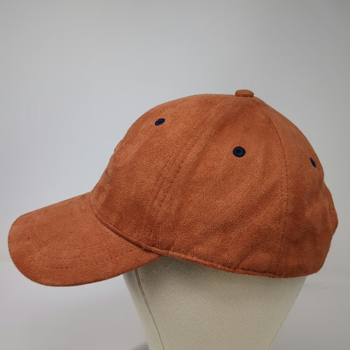 Devon & Jones Baseball Cap Orange One Size Faux Suede Coral Canyon Strapback Hat
