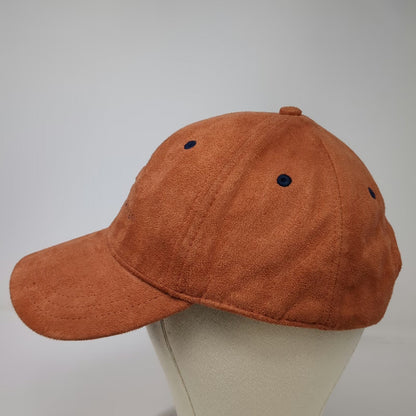 Devon & Jones Baseball Cap Orange One Size Faux Suede Coral Canyon Strapback Hat