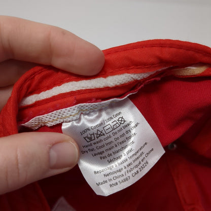 Victoria Sport Slideback Hat Red One Size Embroidered Solid 6 Panel