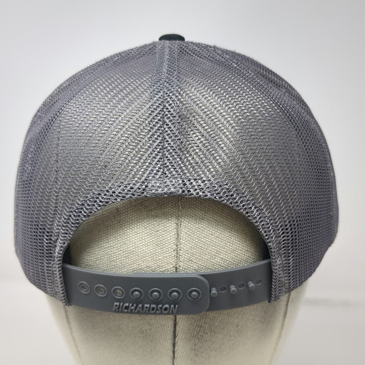 Richardson Trucker Hat Black One Size Bull Development Center Mesh Snapback
