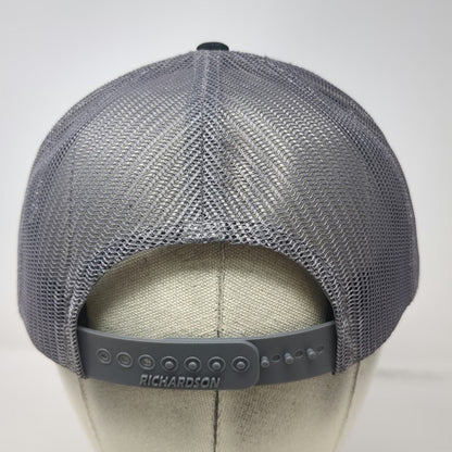Richardson Trucker Hat Black One Size Bull Development Center Mesh Snapback