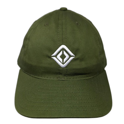 Rivian Baseball Cap Green White One Size Cotton Made in USA Adjustable Strap Hat