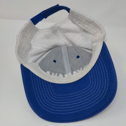 Yamaha Strapback Mesh Back Trucker Hat Blue OSFA Embroidered Colorblock