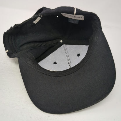 Crooks & Castles Snapback Black One Size Hat Contrast Piping Embroidered Logo