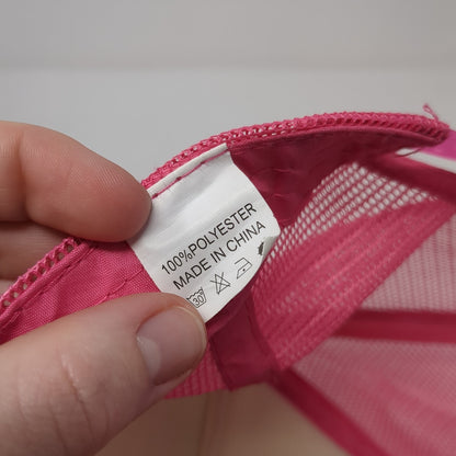 Support Day Drinking Snapback Trucker Hat Pink One Size Mesh Back