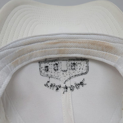 The Rock Store White Trucker Hat One Size Perforated Performance Snapback Hat