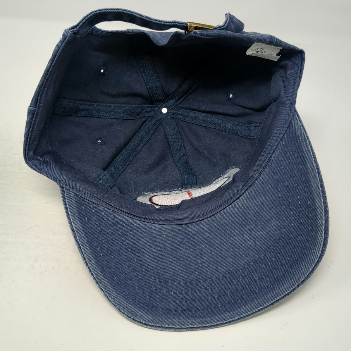 J-Hats Kennebunkport Maine Blue One Size Baseball Cap Slideback Cotton Logo Hat