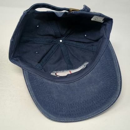 J-Hats Kennebunkport Maine Blue One Size Baseball Cap Slideback Cotton Logo Hat