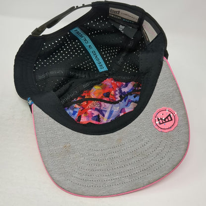 Melin Trucker Hat Pink S Hydro Neon Collection Perforated Snapback Palm Trees