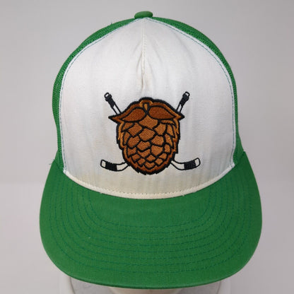 Dbl Mtn Snapback Trucker Hat Green One Size Adjustable Mesh Back Classic Yupoong