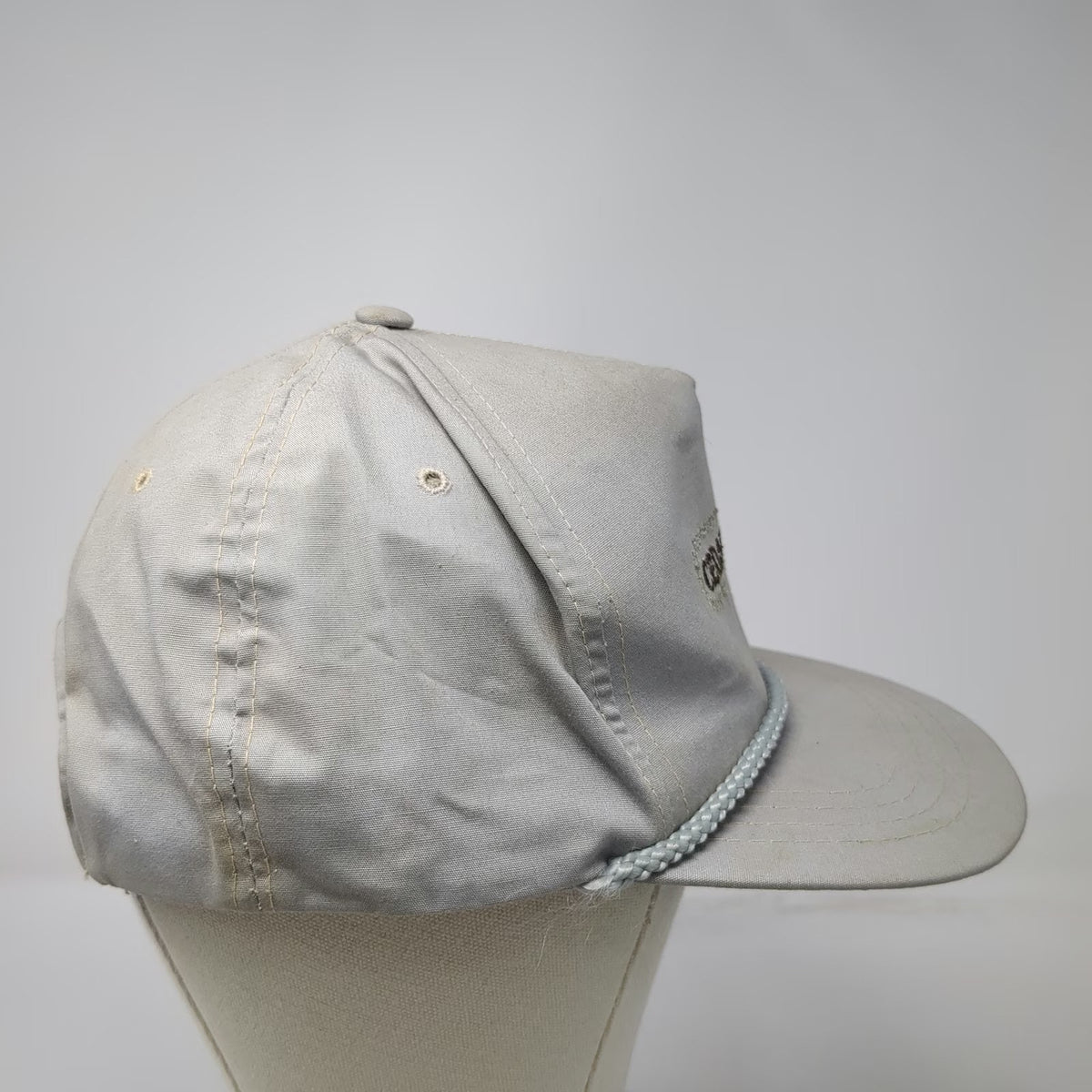 Town Talk 5 Panel Gray Hat One Size Snapback Rope Green Underbrim Cedar Links