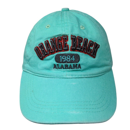 Orange Beach 1984 Alabama Strapback Hat Greenish-Blue One Size Alvin's Island