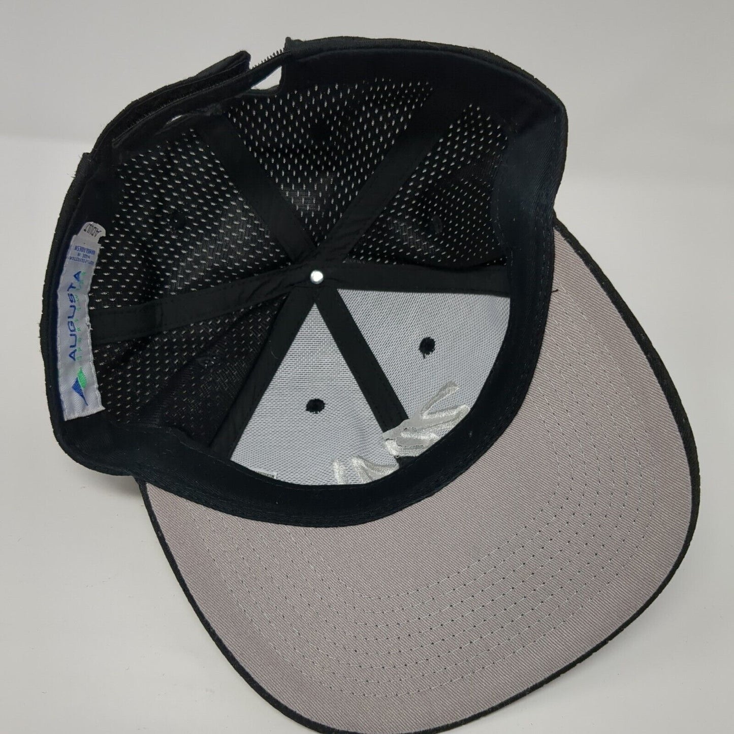 WV Adult Strapback Hat Black One Size Adjustable Embroidered Augusta Sportswear