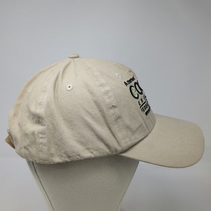 Hit 5 Panel Beige One Size Hat Federal Credit Union Embroidered Strapback