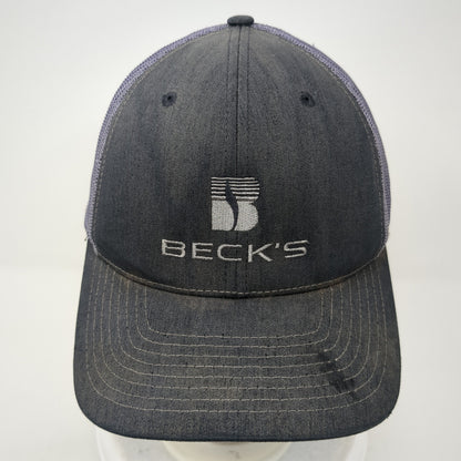 Beck's Snapback Trucker Hat Gray One Size Mesh Back Outdoor Richardson