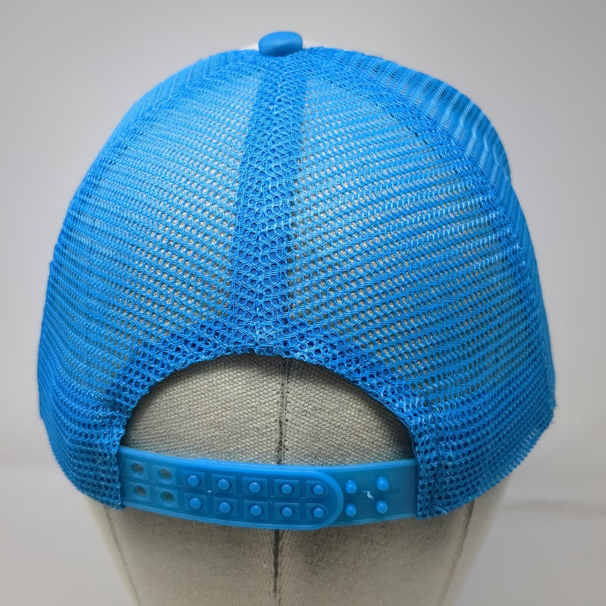 Trucker Hat Blue One Size Thinking Cap Mesh Foam Rope Retro 80s Lightning Bolt