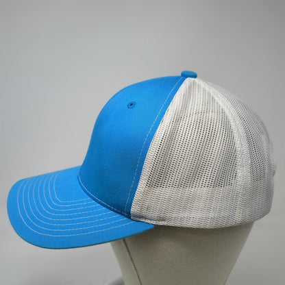 Richardson Trucker Hat Blue One Size Komatsu Embroidered Logo Mesh Back Snapback