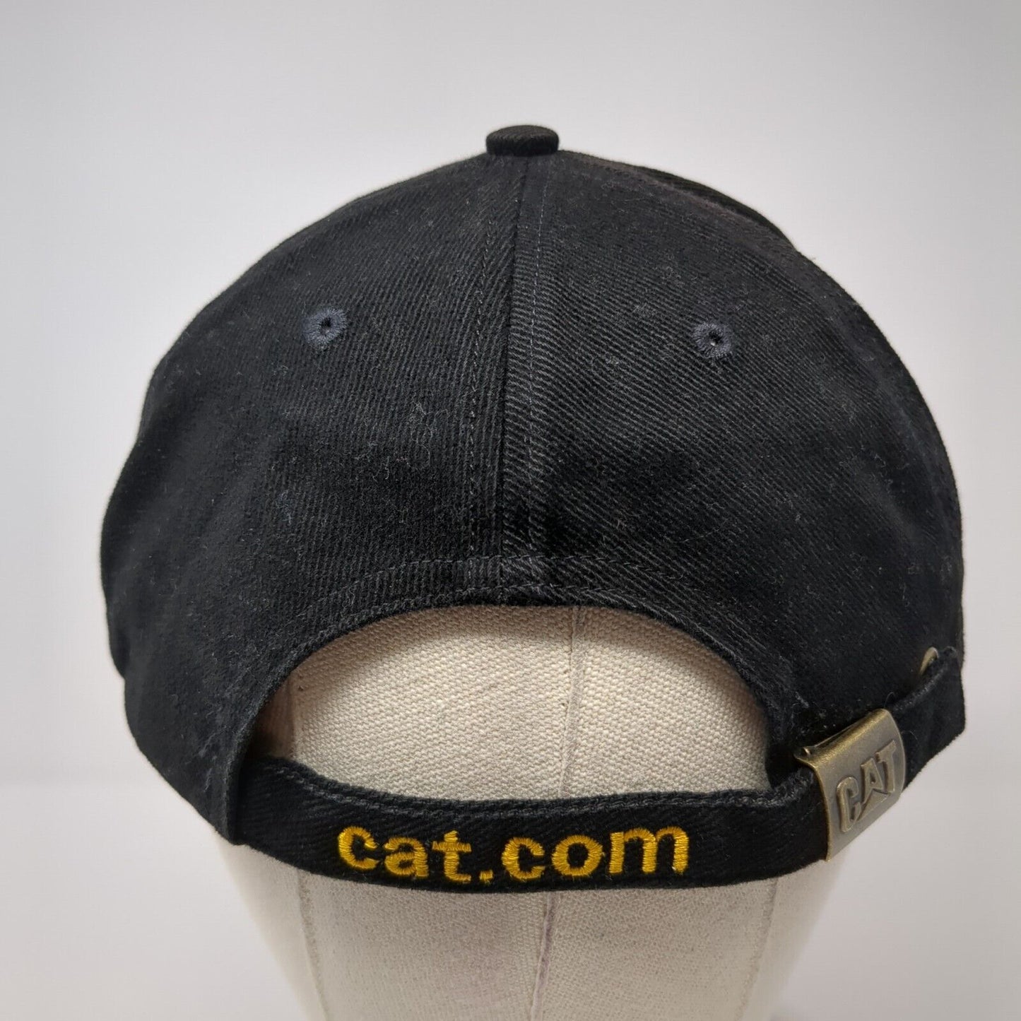 CAT Slideback Hat Black One Size Adjustable Embroidered 6 Panel Cyrk Cotton