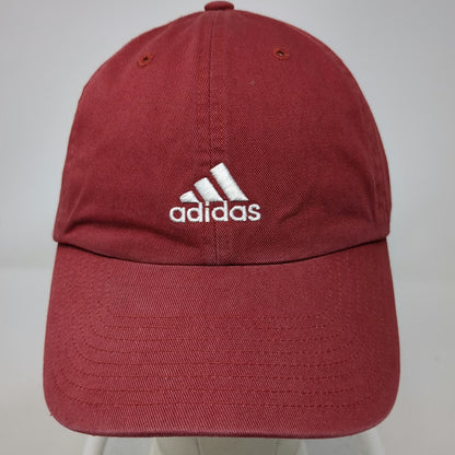 Adidas Baseball Cap Red OSFM Slideback Embroidered Logo Adjustable Cotton Hat