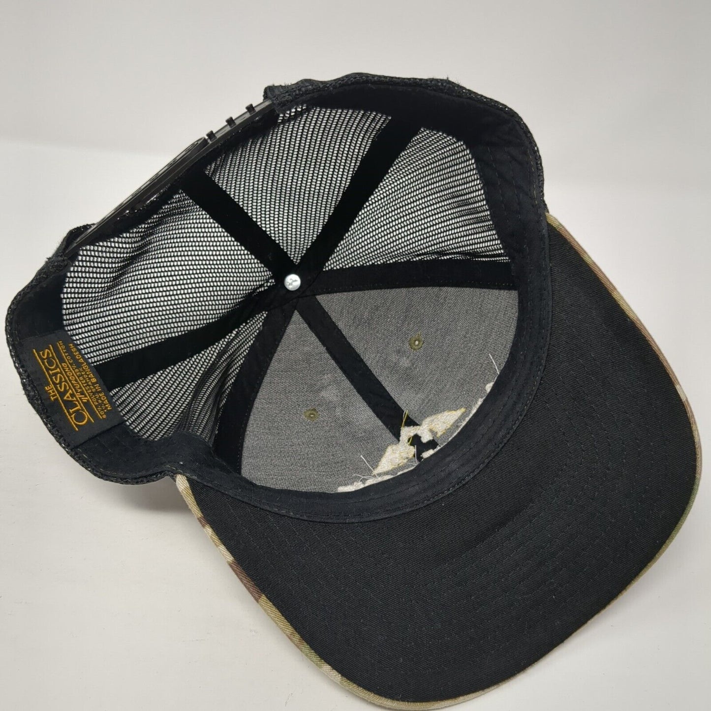A Body & Mind Health Services LLC Snapback Trucker Hat Camo OS Mesh Back Yupoong