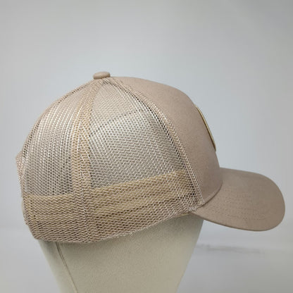 Brixton Trucker Hat Beige One Size Mesh Back Snapback Patch Logo Adjustable