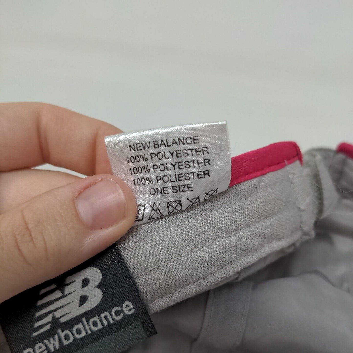 New Balance Strapback Hat Gray One Size Adjustable Lightweight Polyester