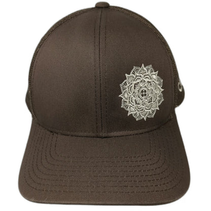 Pacific Headwear Trucker Hat Brown One Size Mandala Caffeina Snapback Mesh hat
