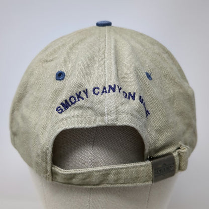 Nissin Baseball Cap Beige Blue One Size Simplot AgriBusiness Fish Smoky Hat
