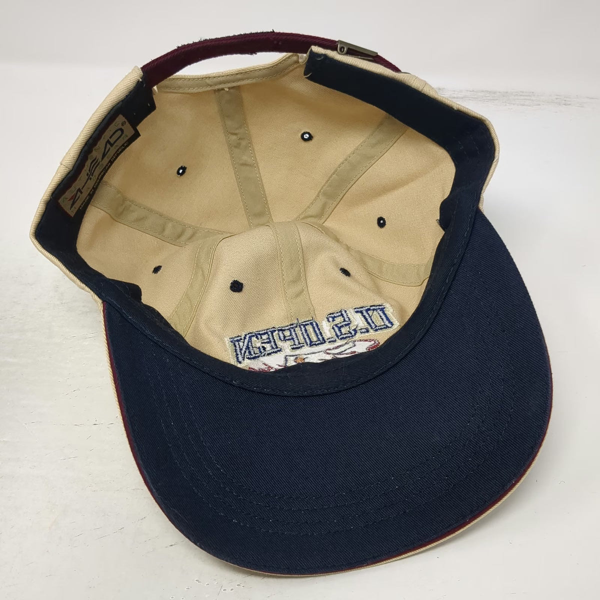 Ahead US Open 2001 Southern Hills Golf Oklahoma Beige Baseball Cap Hat Vintage