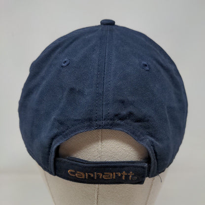 Laticrete Carhartt Strapback Hat Blue One Size Embroidered Adjustable