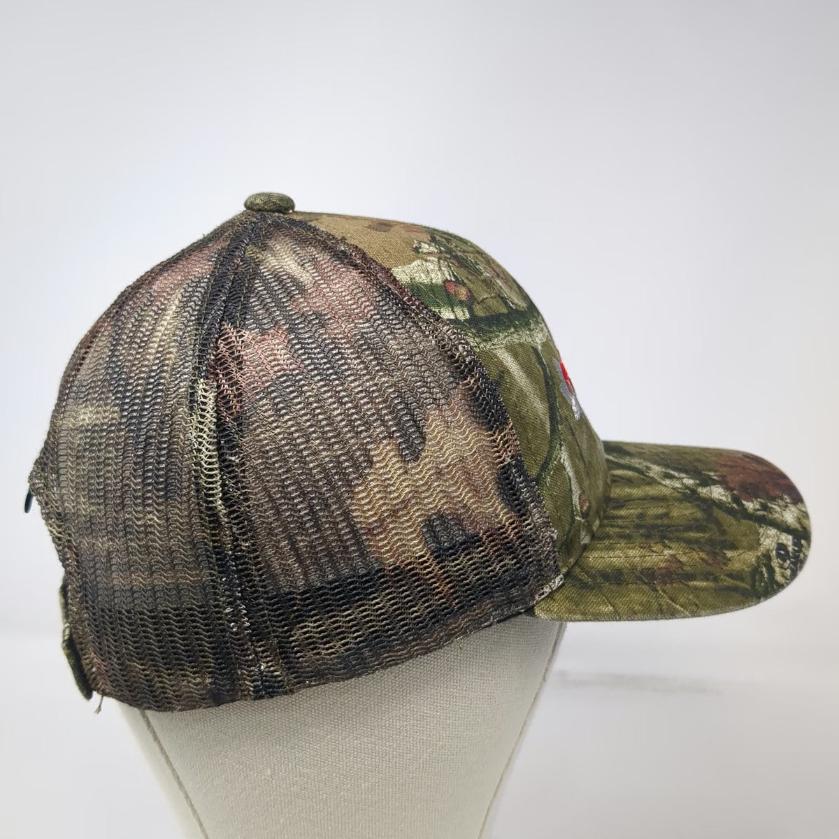 Outdoor Cap Baseball Green Red One Size Camo Cementtech Logo Mesh Strapback Hat