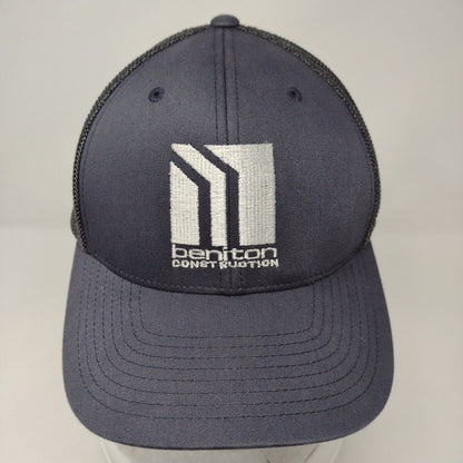 Beniton Construction Fitted Trucker Hat Gray L/XL Mesh Back Port Authority