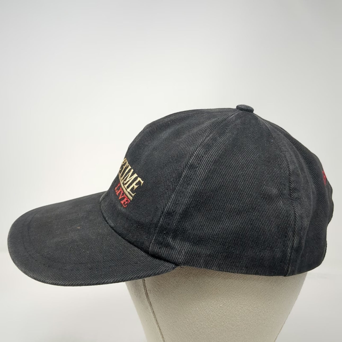 ABC News PrimeTime Live Hat Black Vintage Baseball Cap Adjustable Slideback