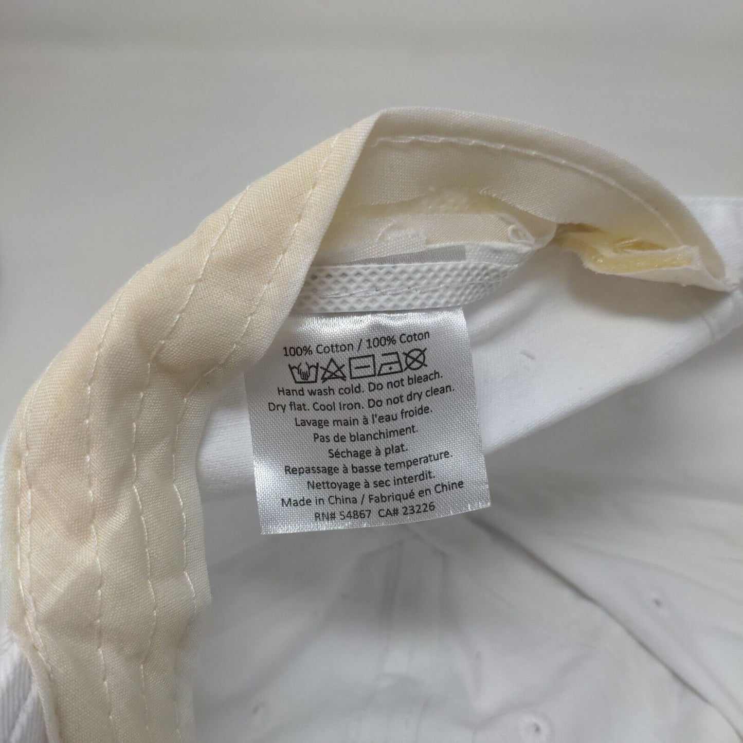 Victoria Sport Slideback Hat White One Size Embroidered Vent Holes