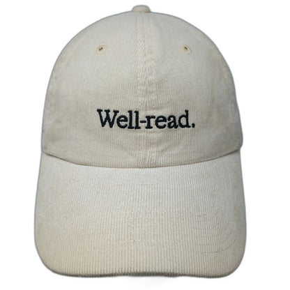 Book of the Month Baseball Cap Beige One Size Well-read Corduroy Slideback Hat