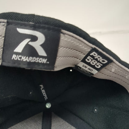 Richardson Baseball Cap Black M Barin Group Flexfit Pro 585 Stretch Fit Hat