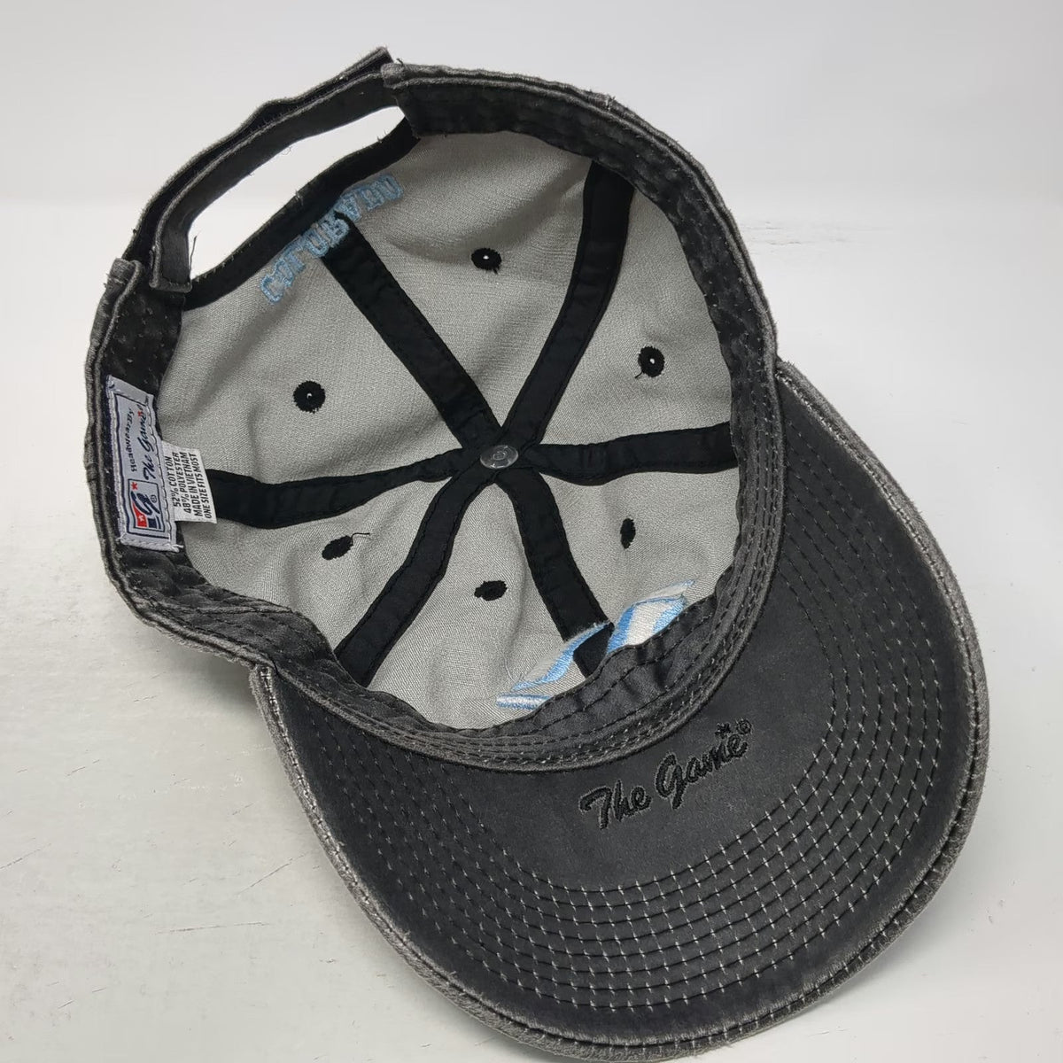 The Game Baseball Cap Gray One Size Vail Colorado Embroidered Logo Hat Slideback