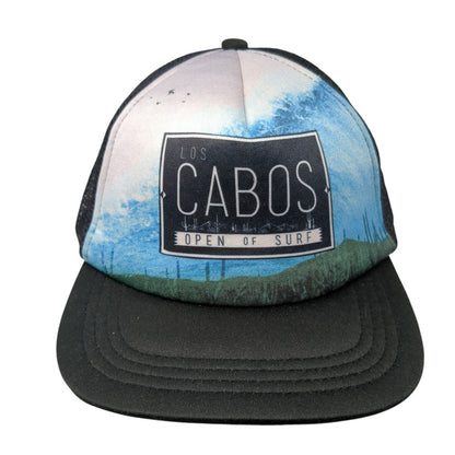 Los Cabos Open Of Surf Snapback Trucker Hat Black One Size Adjustable Mesh Back