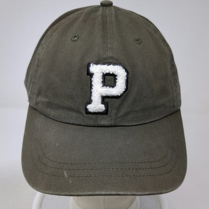 PINK Victoria's Secret Baseball Cap Green One Size P Patch Hat Slideback Cotton