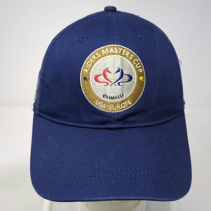 EEM Riders Masters Cup USA Europe Equestrian Baseball Cap Blue One Size Hat