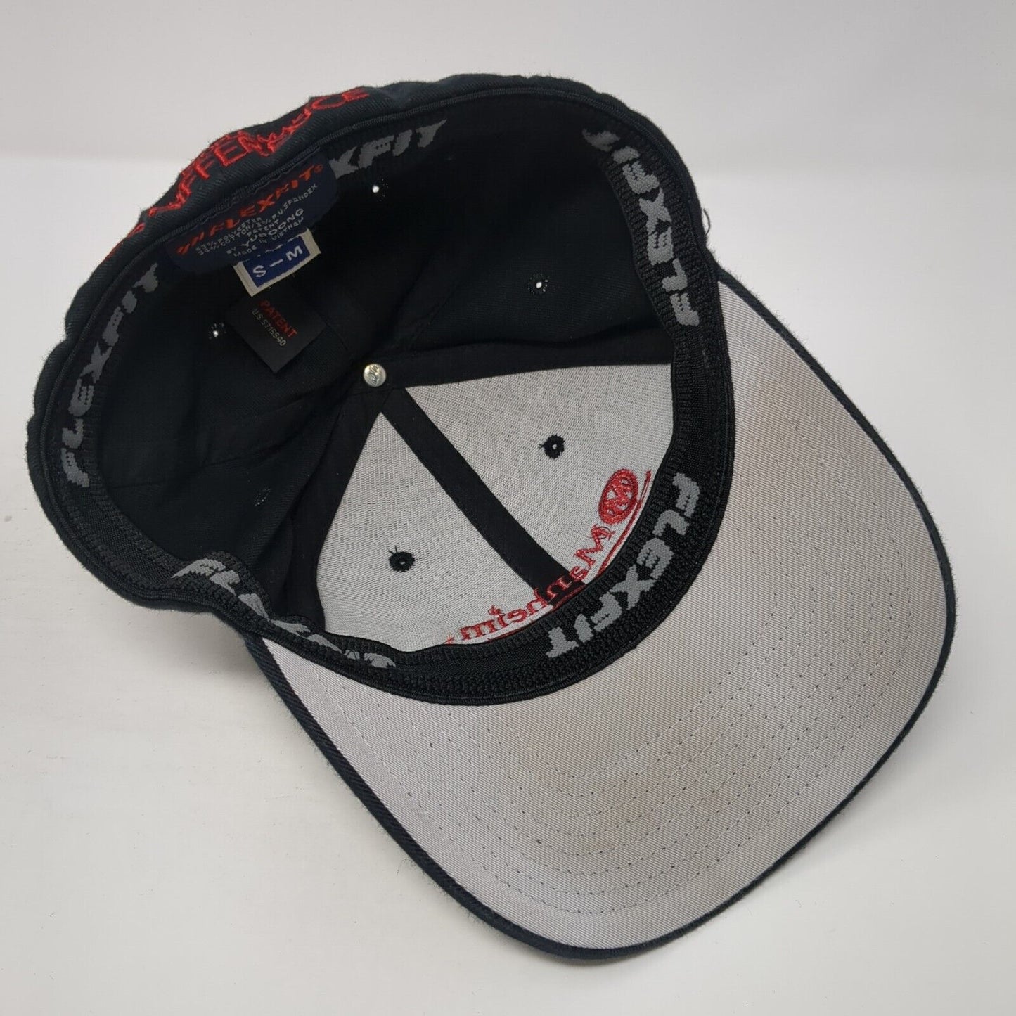 Manheim Central Florida Fitted Baseball Cap Black S/M 6 Panel Flexfit Yupoong
