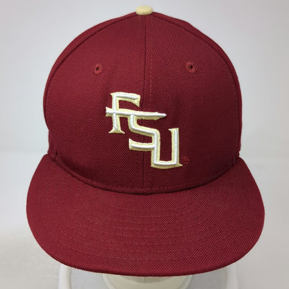 Florida State Seminoles NCAA New Era Snapback Red One Size Hat Wool Gold 9FIFTY