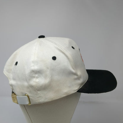 KC 76 Racing Baseball Cap White One Size Checkered Flag Suede Brim Slideback Hat