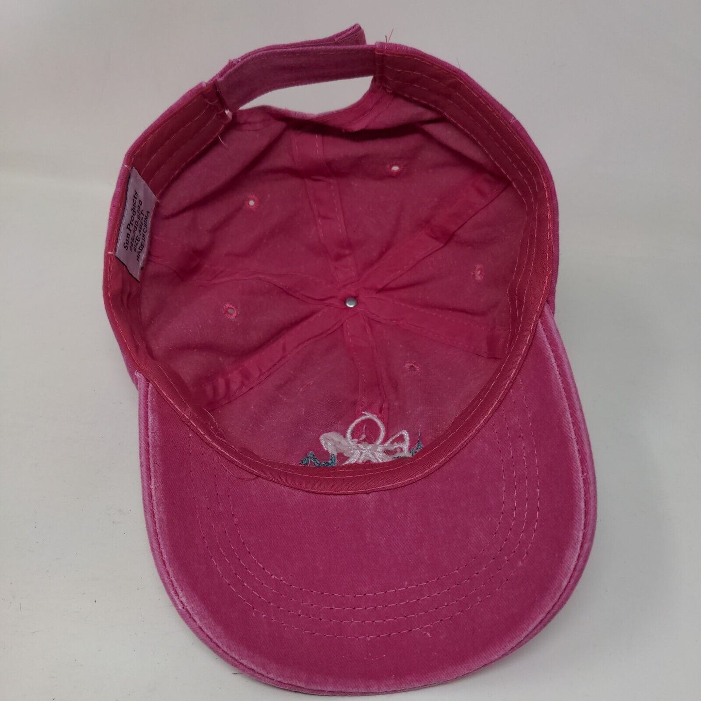 NOLA New Orleans Adult Strapback Hat Pink OS Adjustable Embroidered 6 Panel