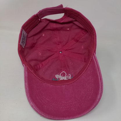 NOLA New Orleans Adult Strapback Hat Pink OS Adjustable Embroidered 6 Panel