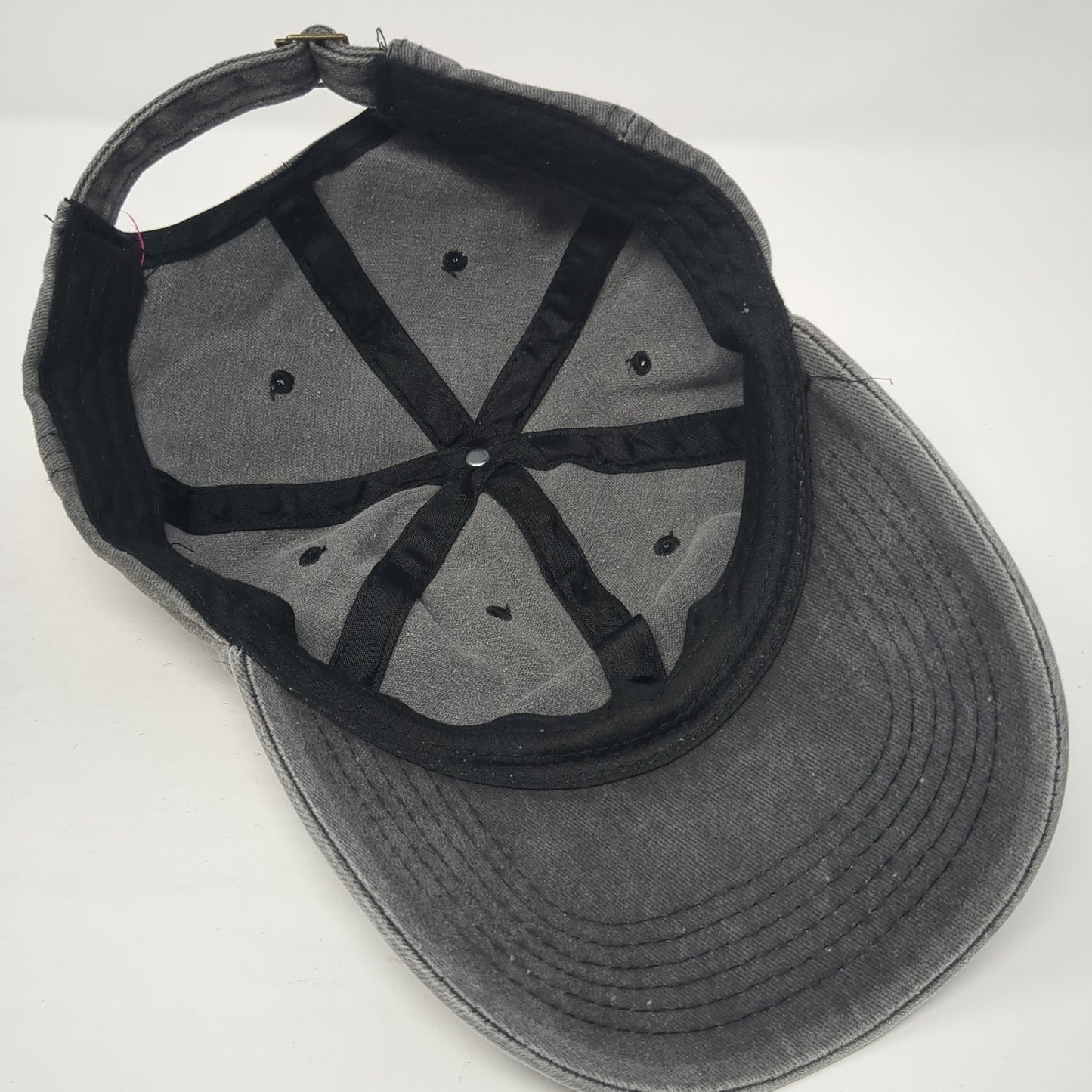 Unbranded Slideback Baseball Cap Gray One Size Adjustable 6 Panel Blank
